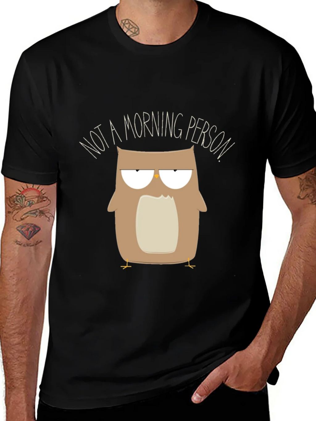 Funny Owl Graphic Tee - Not a Morning Person product image 1