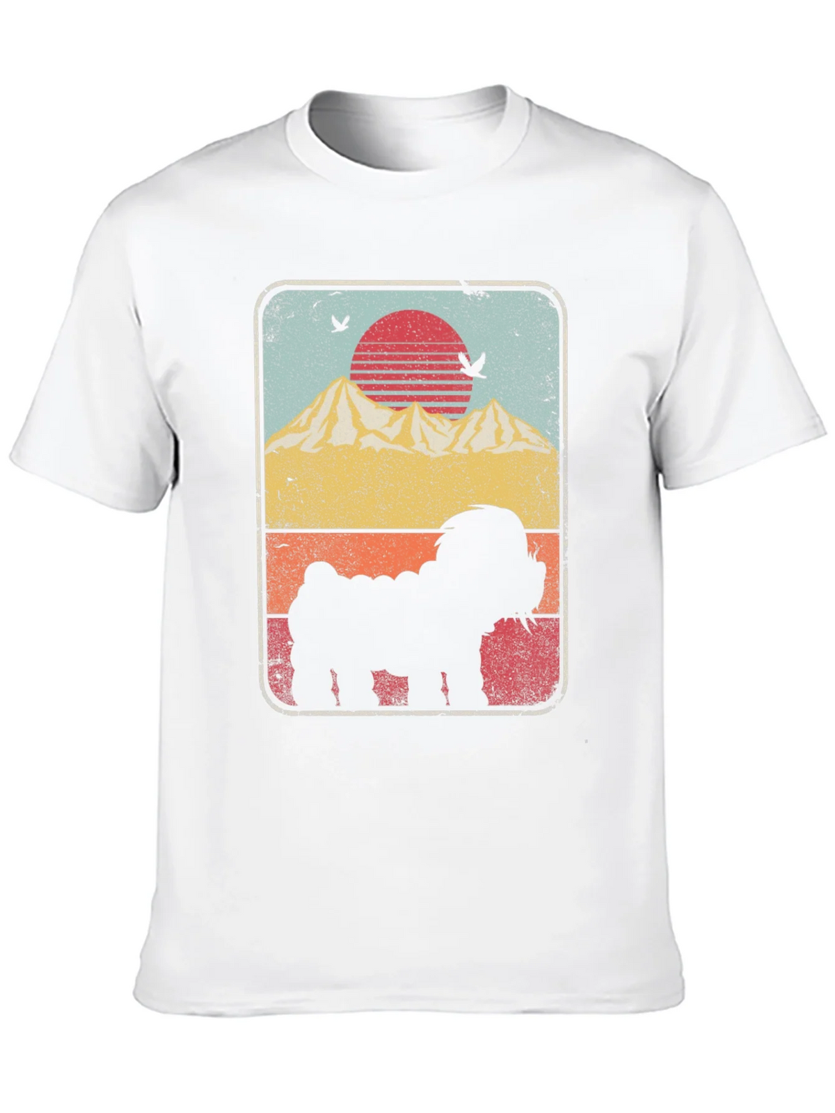 Sunset Dog Silhouette Graphic Tee product image 9