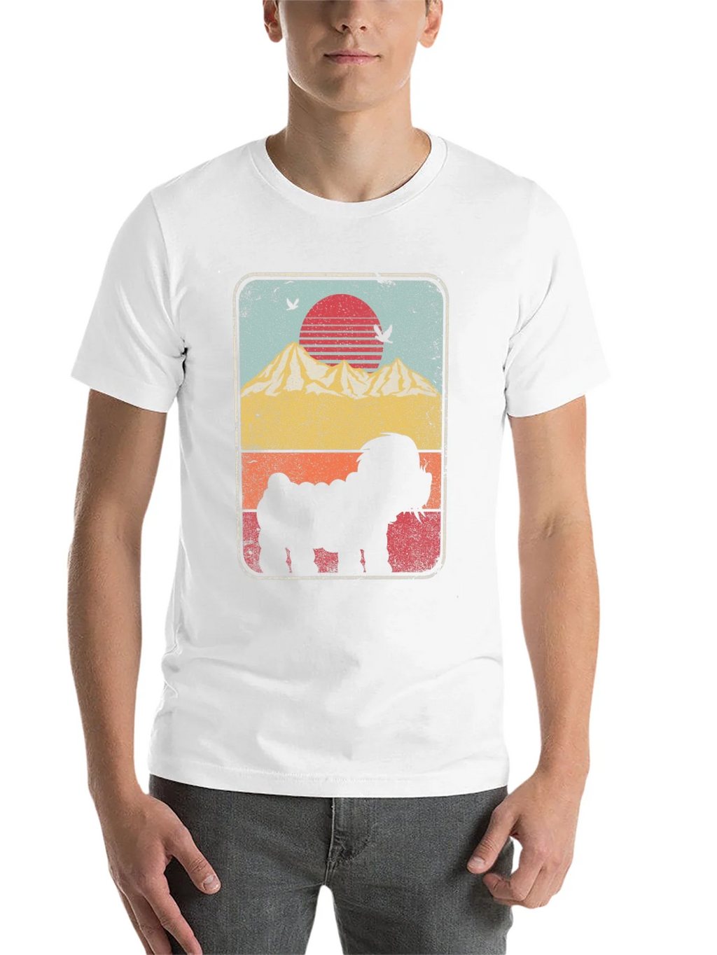 Sunset Dog Silhouette Graphic Tee product image 10