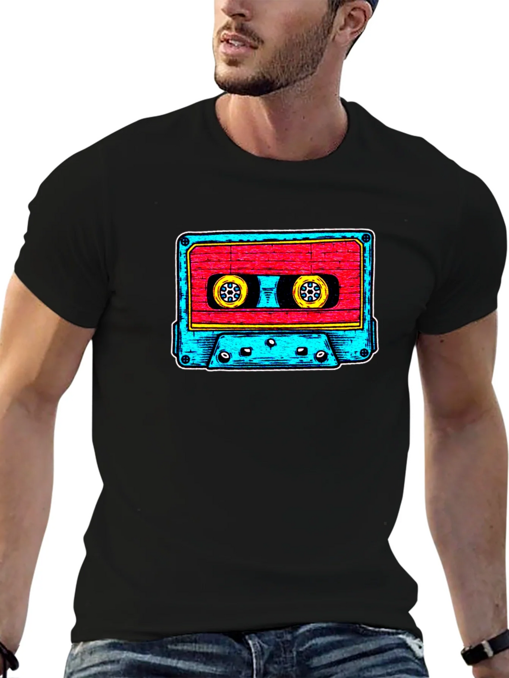 Retro Cassette Tape Graphic Tee - Vintage Music Vibes product image 6