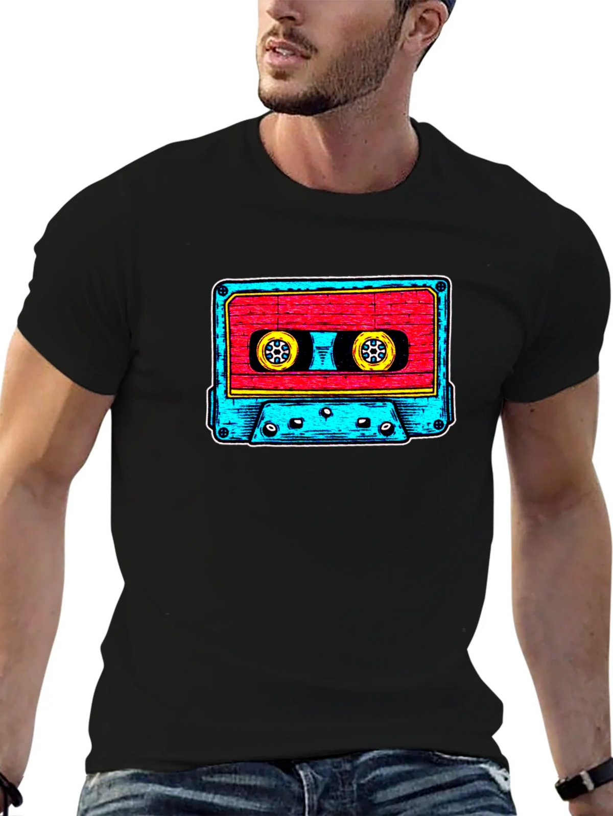 Retro Cassette Tape Graphic Tee - Vintage Music Vibes product image 6