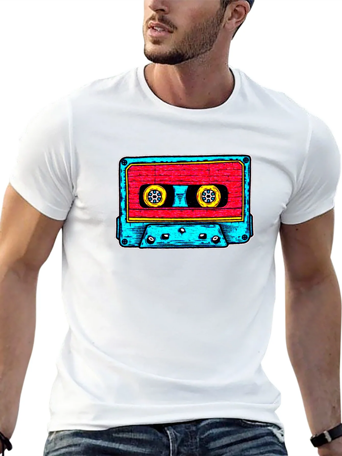 Retro Cassette Tape Graphic Tee - Vintage Music Vibes product image 12