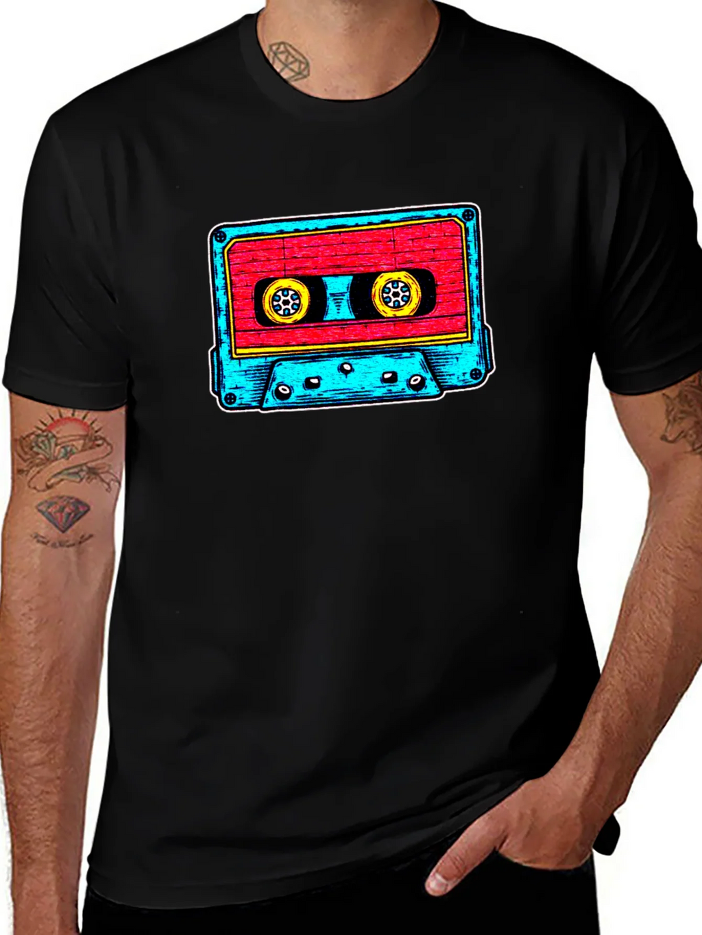 Retro Cassette Tape Graphic Tee - Vintage Music Vibes product image 1
