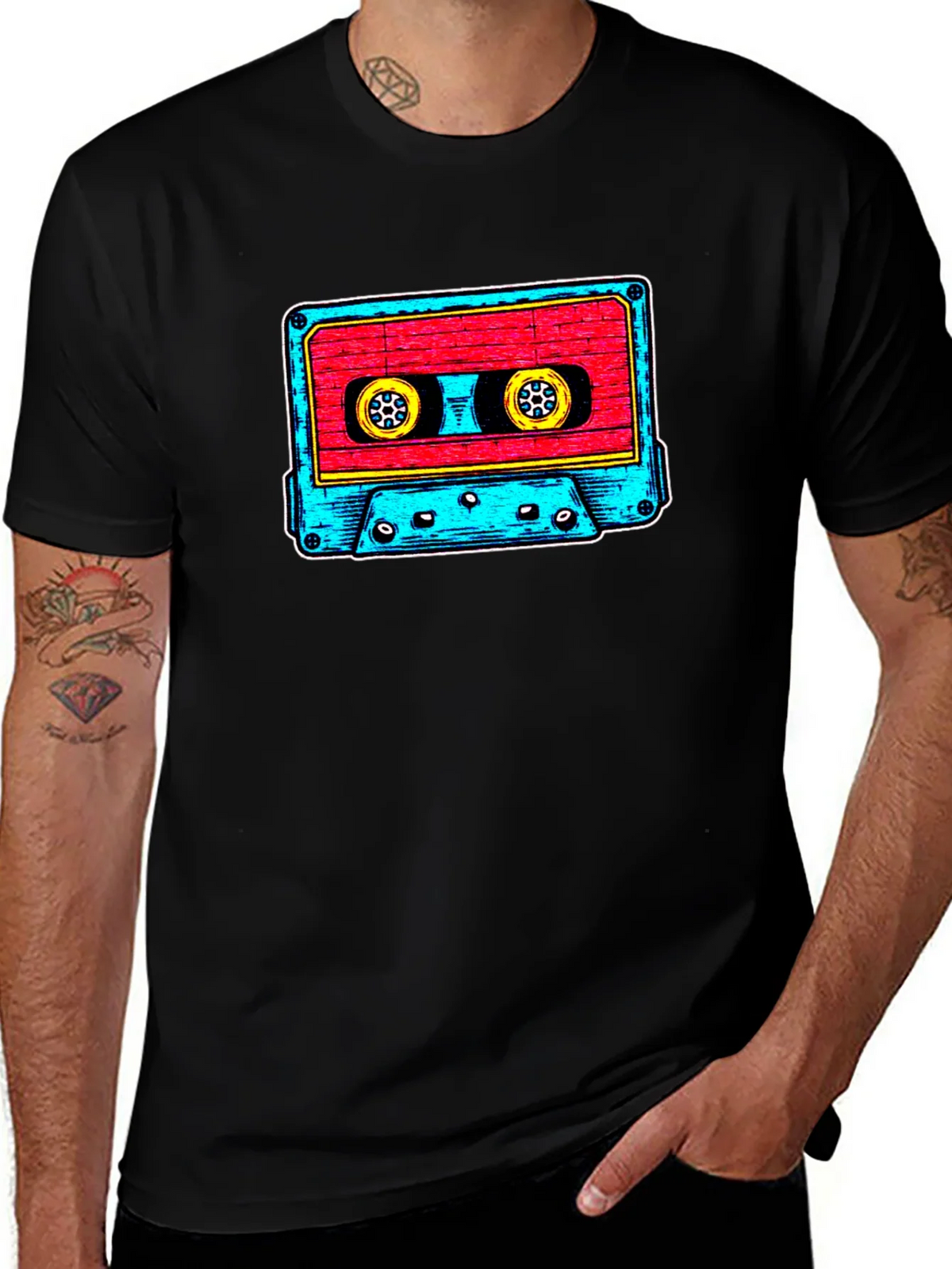 Retro Cassette Tape Graphic Tee - Vintage Music Vibes product image 1