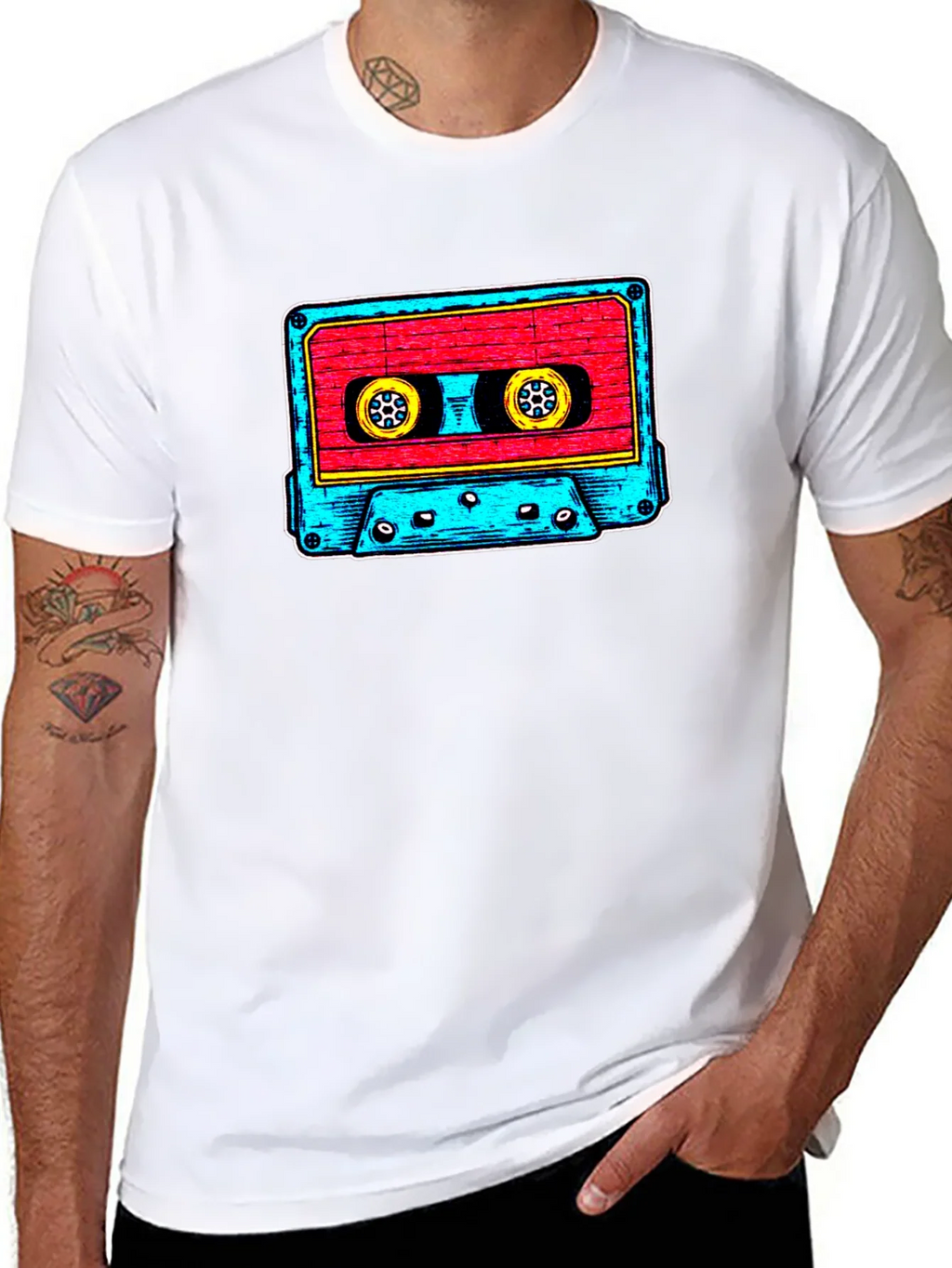 Retro Cassette Tape Graphic Tee - Vintage Music Vibes product image 7