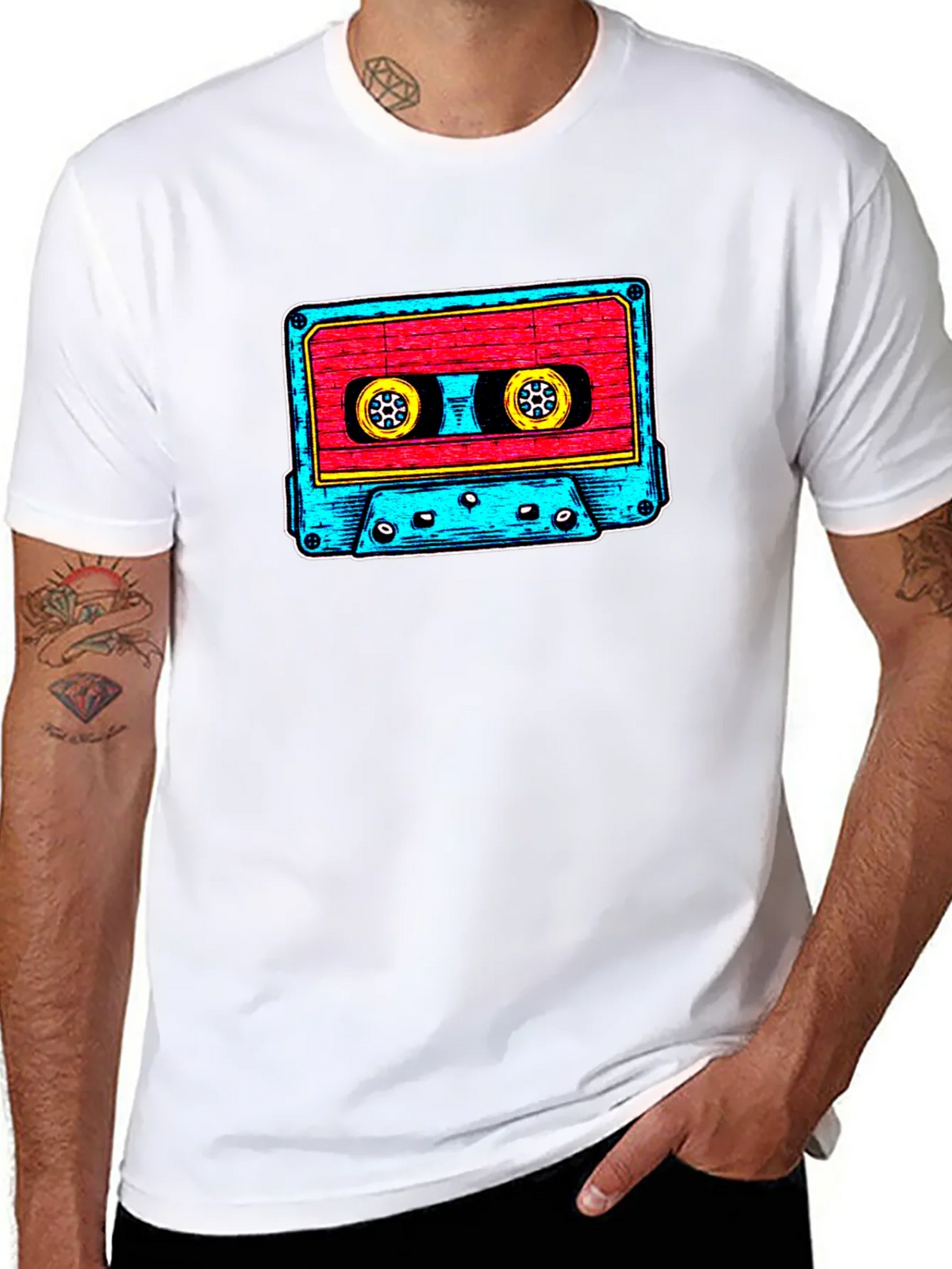 Retro Cassette Tape Graphic Tee - Vintage Music Vibes product image 7