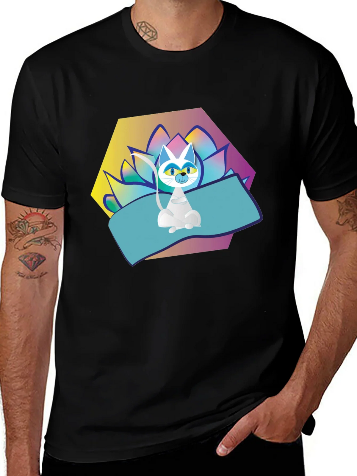 Yoga Cat T-Shirt - Zen Vibes product image 1