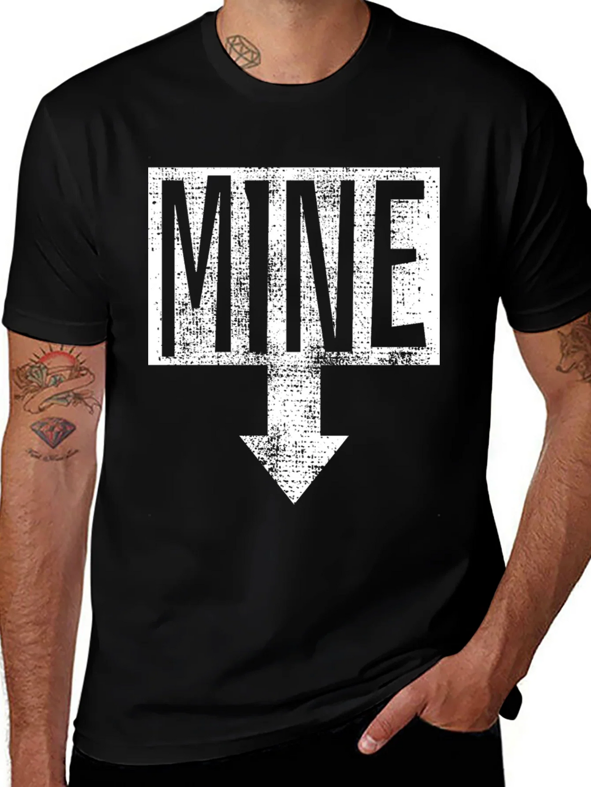 Funny Mine Arrow T-Shirt - Novelty Graphic Tee product image 1
