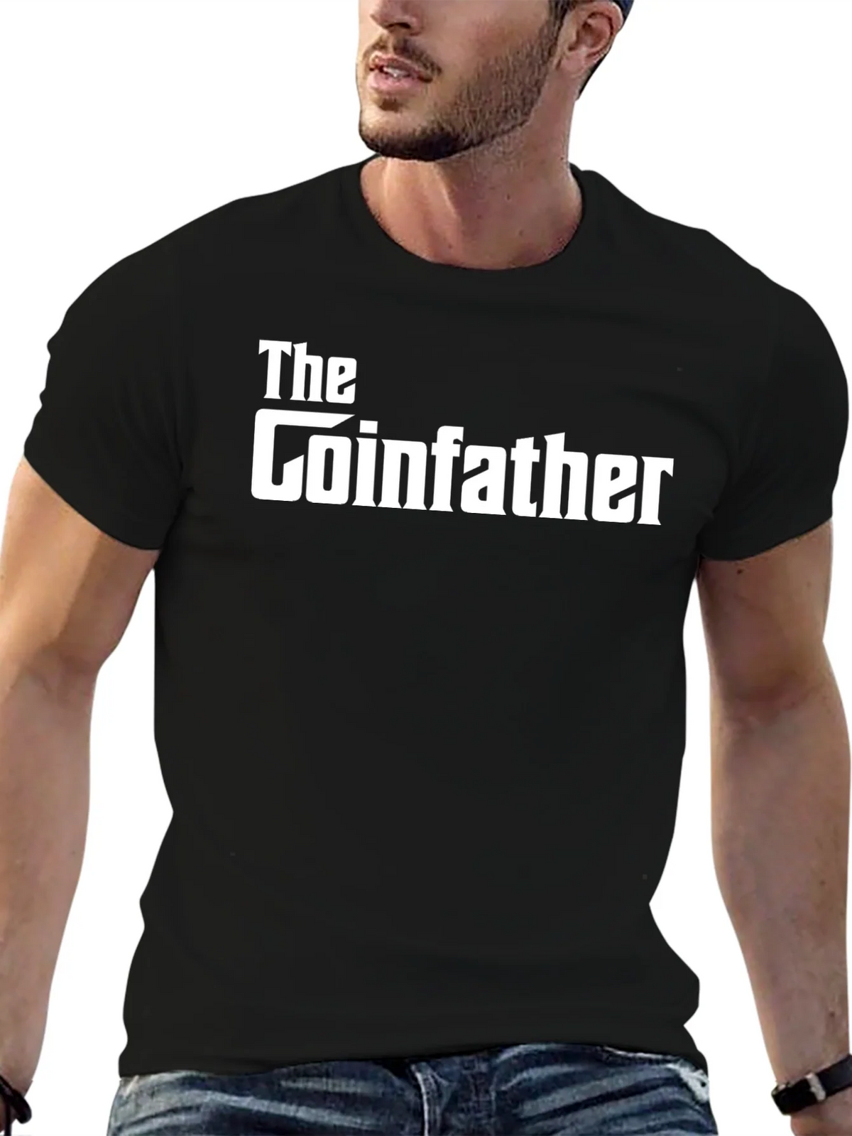 The Coinfather Black T-Shirt - Crypto Humor Tee product image 6