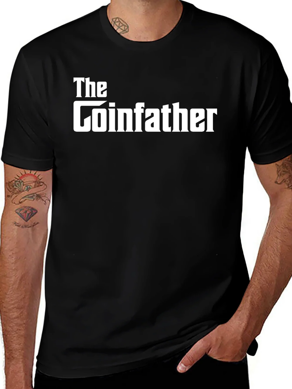 The Coinfather Black T-Shirt - Crypto Humor Tee product image 1