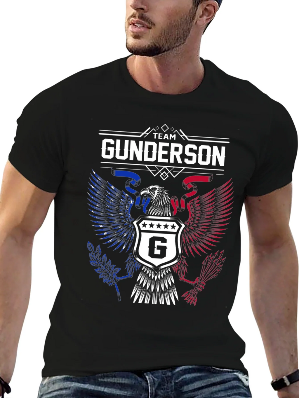 Team Gunderson Patriotic Eagle Graphic T-Shirt product image 5