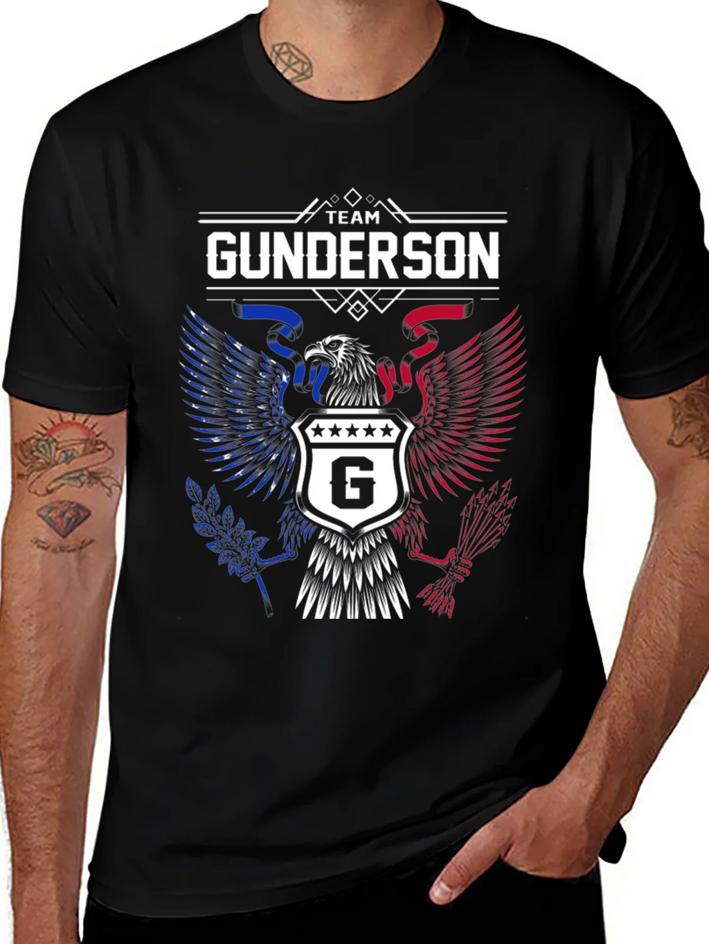 Team Gunderson Patriotic Eagle Graphic T-Shirt product image 1