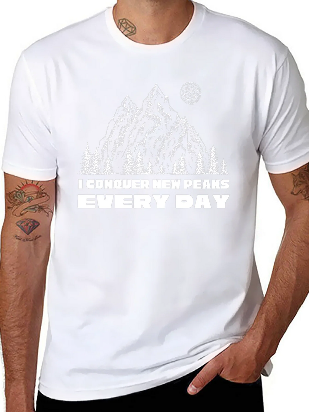 Conquer New Peaks Tee - Mountain Adventure Shirt product image 7
