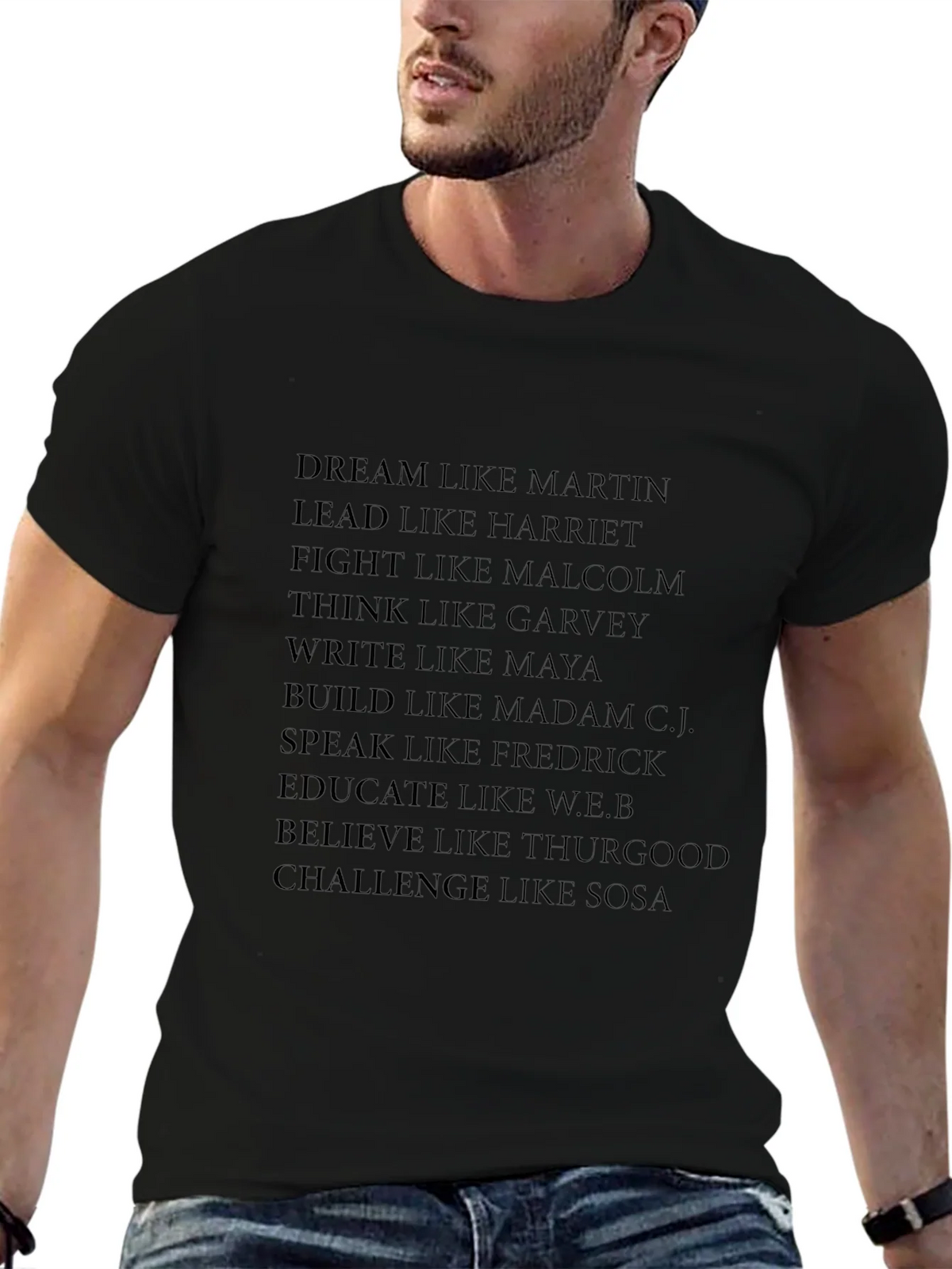 Inspirational Leaders Black T-Shirt product image 6