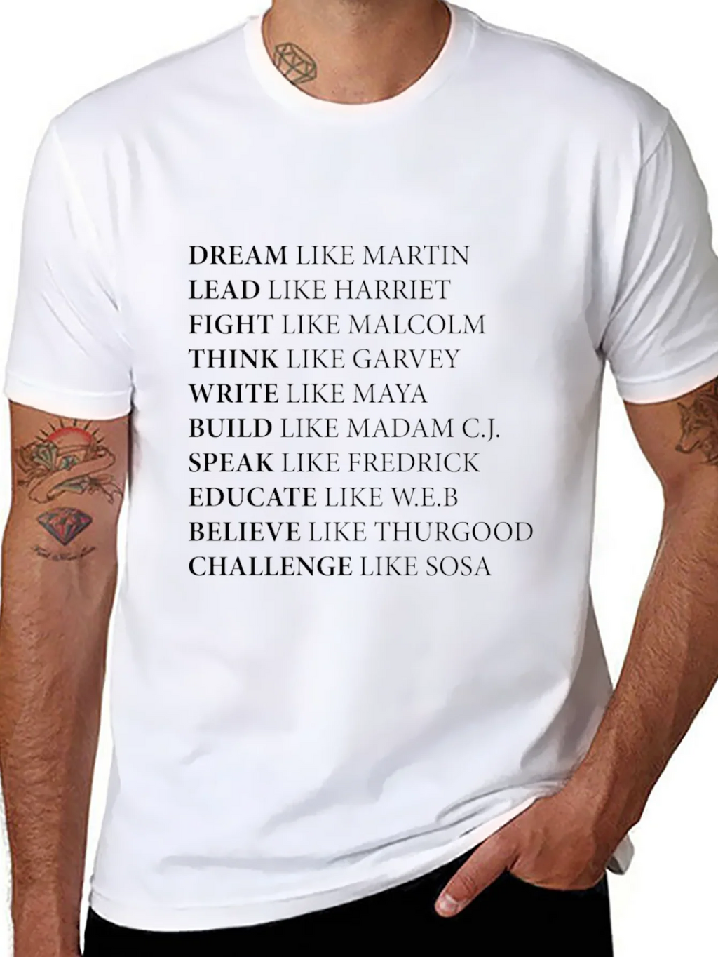 Inspirational Leaders Black T-Shirt product image 7