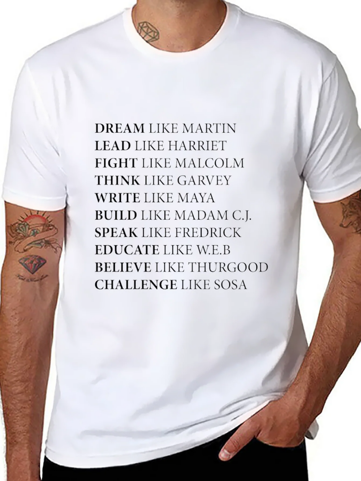 Inspirational Leaders Black T-Shirt product image 7