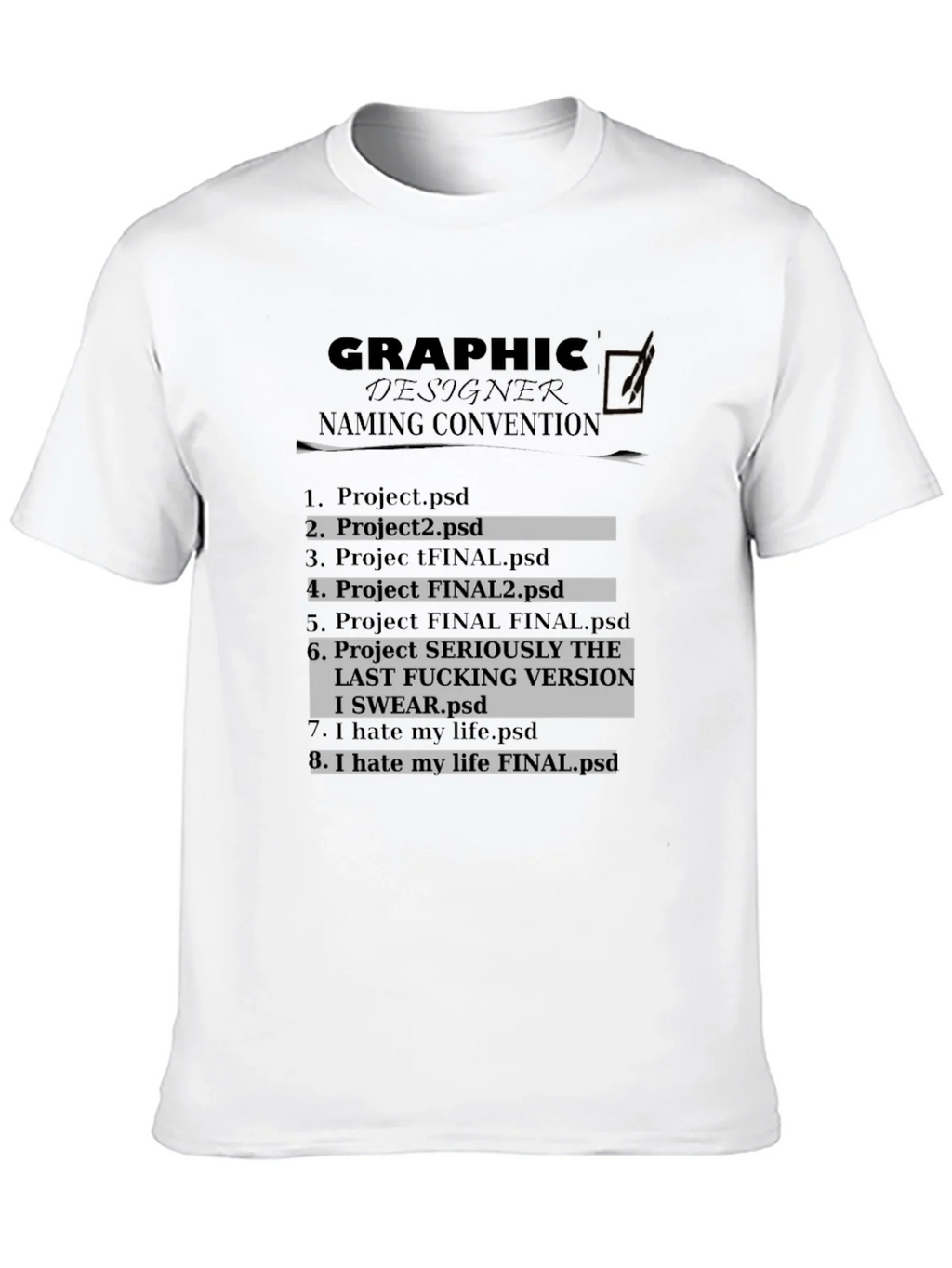 Graphic Designer Naming Convention T-Shirt product image 9