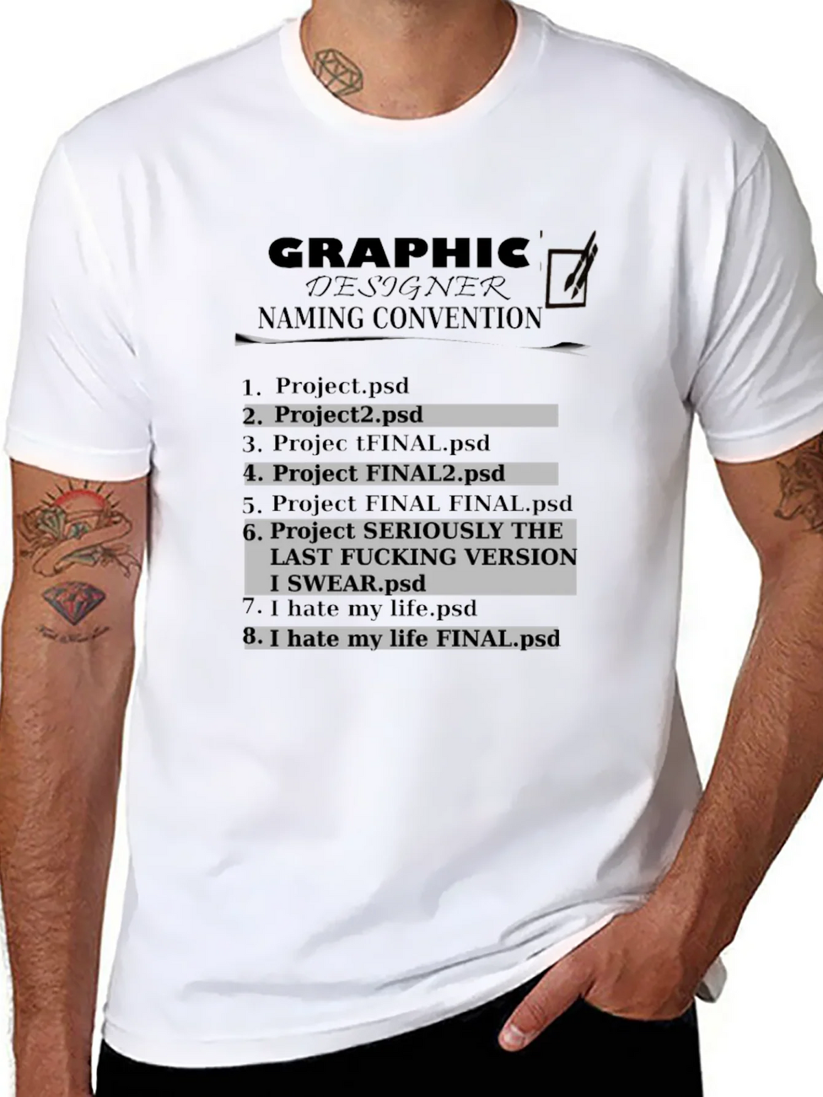Graphic Designer Naming Convention T-Shirt product image 7