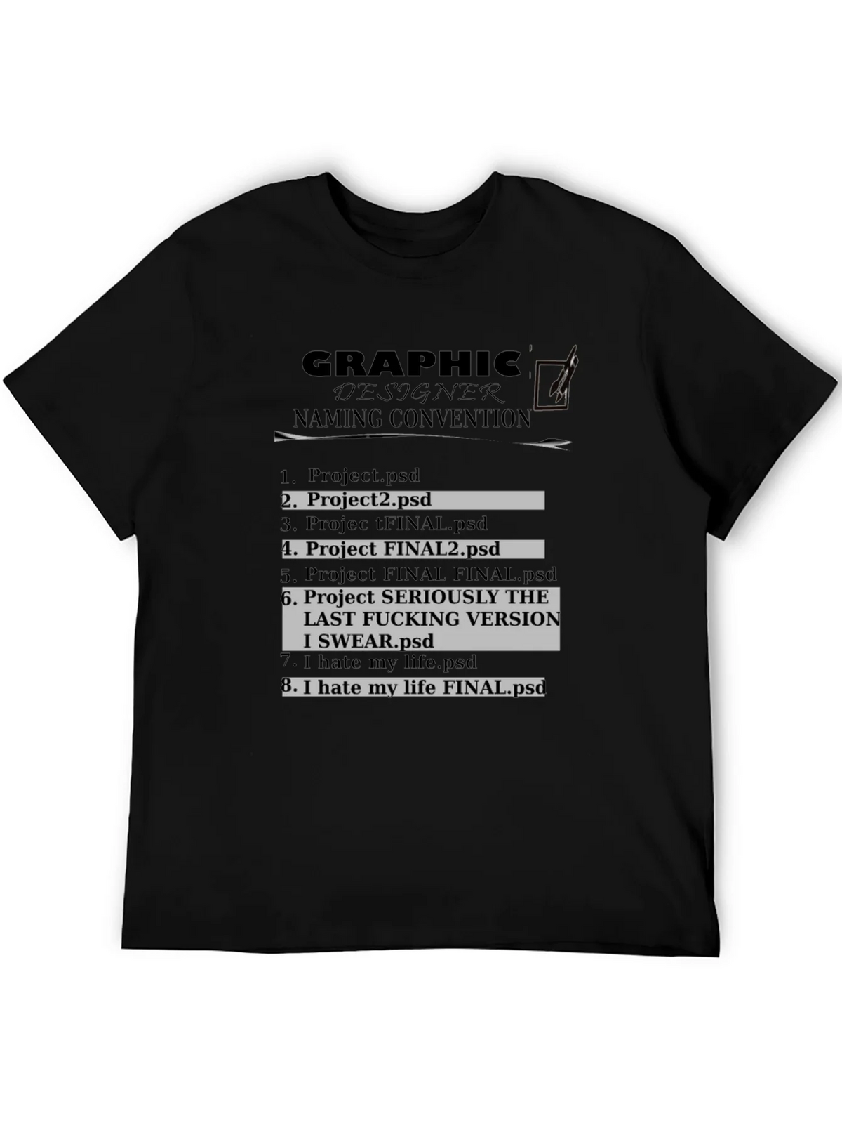 Graphic Designer Naming Convention T-Shirt product image 5