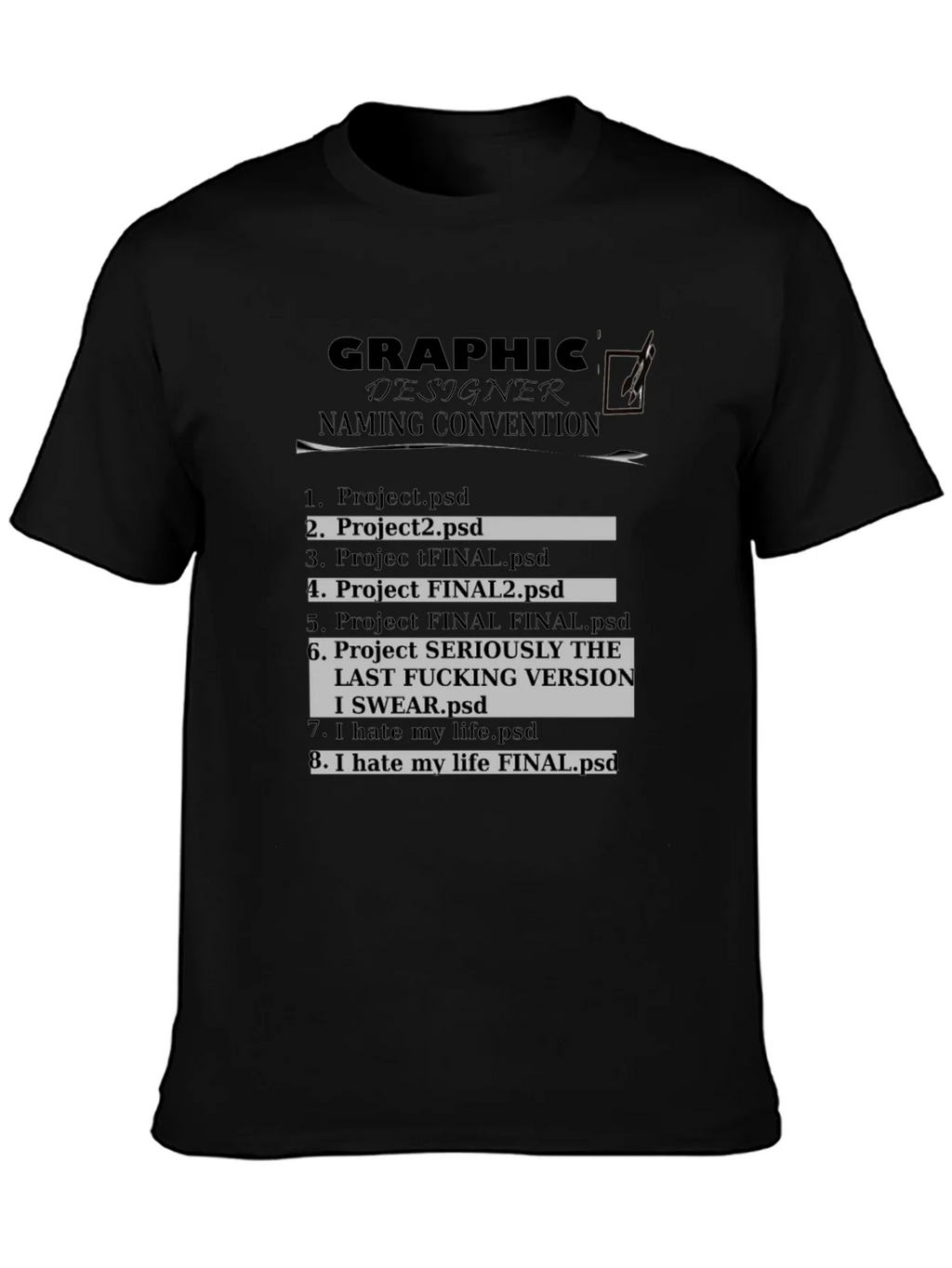 Graphic Designer Naming Convention T-Shirt product image 3