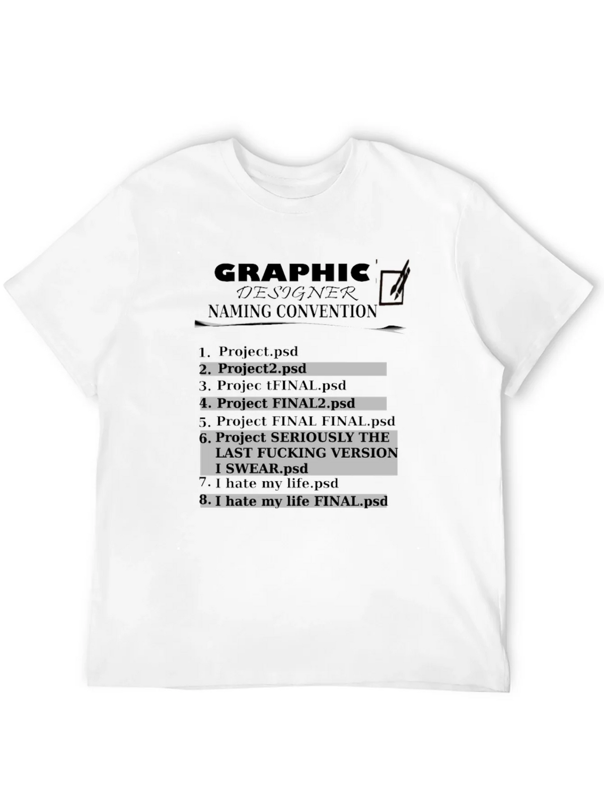Graphic Designer Naming Convention T-Shirt product image 11