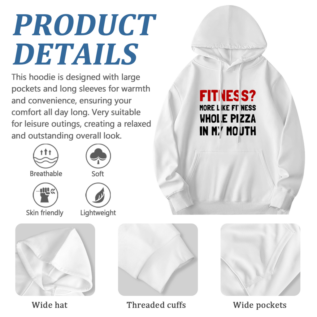 Fitness Gym Pullover Hoodie - Bold Statement Graphic #0648 product image 6
