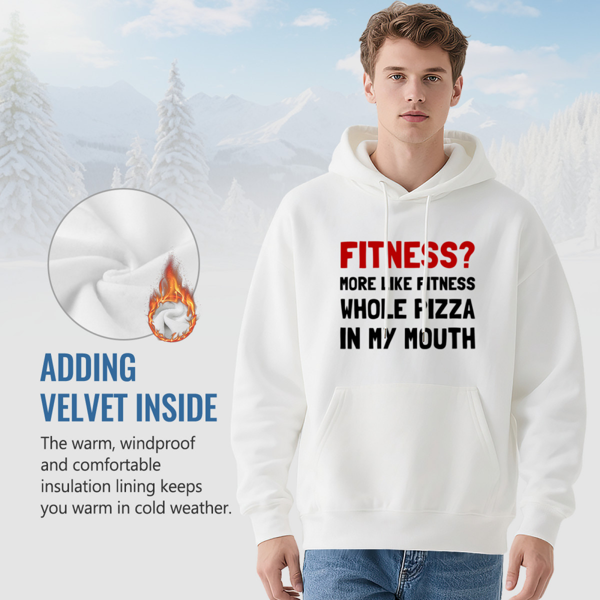 Fitness Gym Pullover Hoodie - Bold Statement Graphic #0648 product image 7