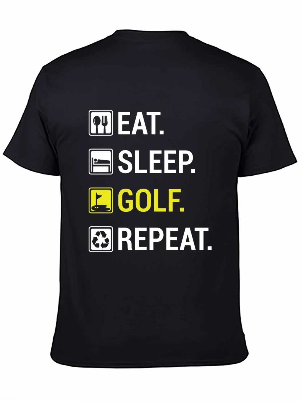 Eat Sleep Golf Repeat Funny T-Shirt product image 4