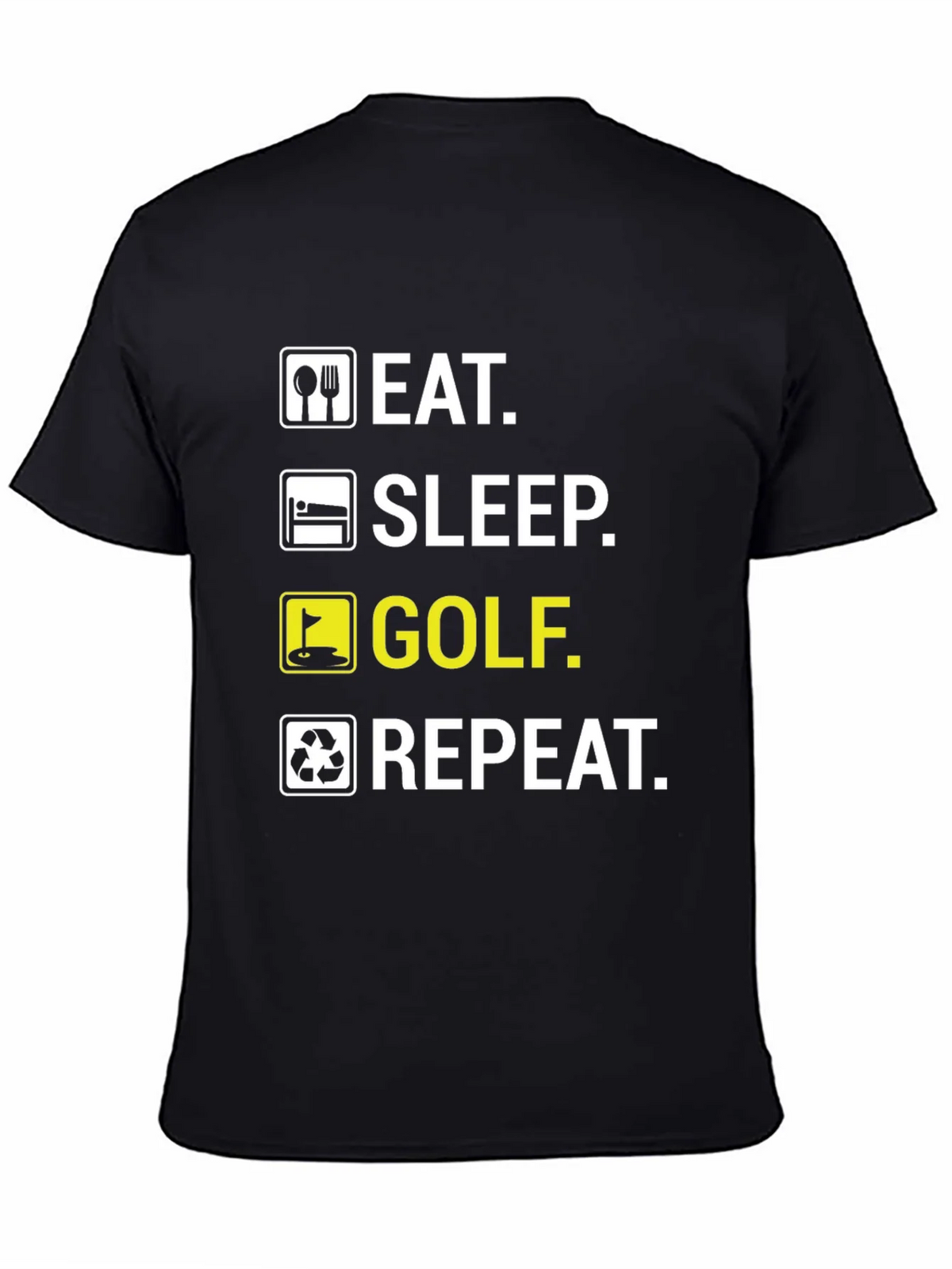 Eat Sleep Golf Repeat Funny T-Shirt product image 4