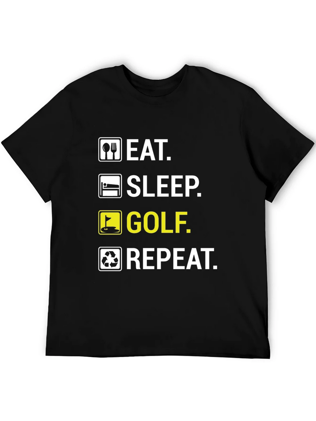 Eat Sleep Golf Repeat Funny T-Shirt product image 5