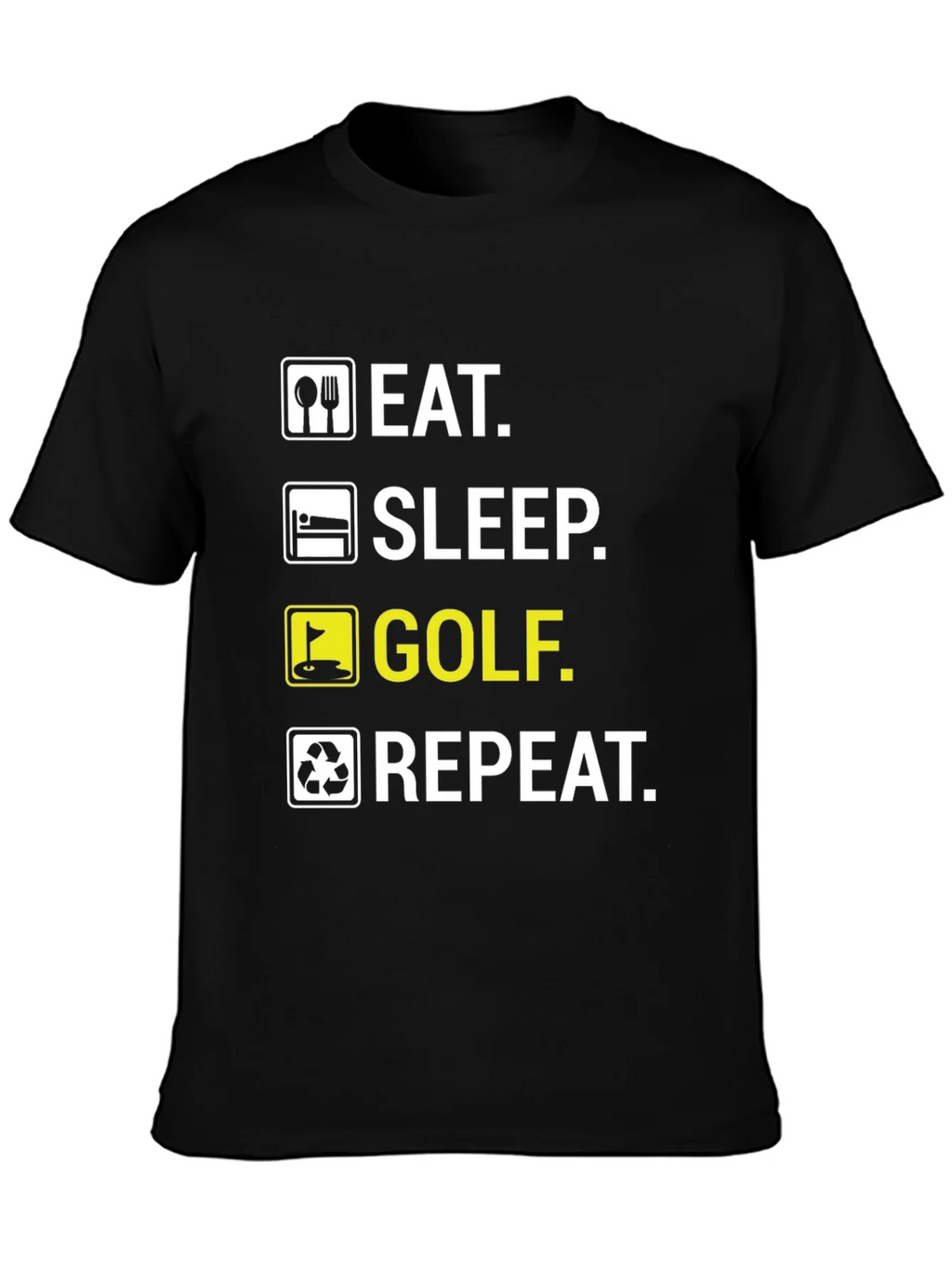 Eat Sleep Golf Repeat Funny T-Shirt product image 3