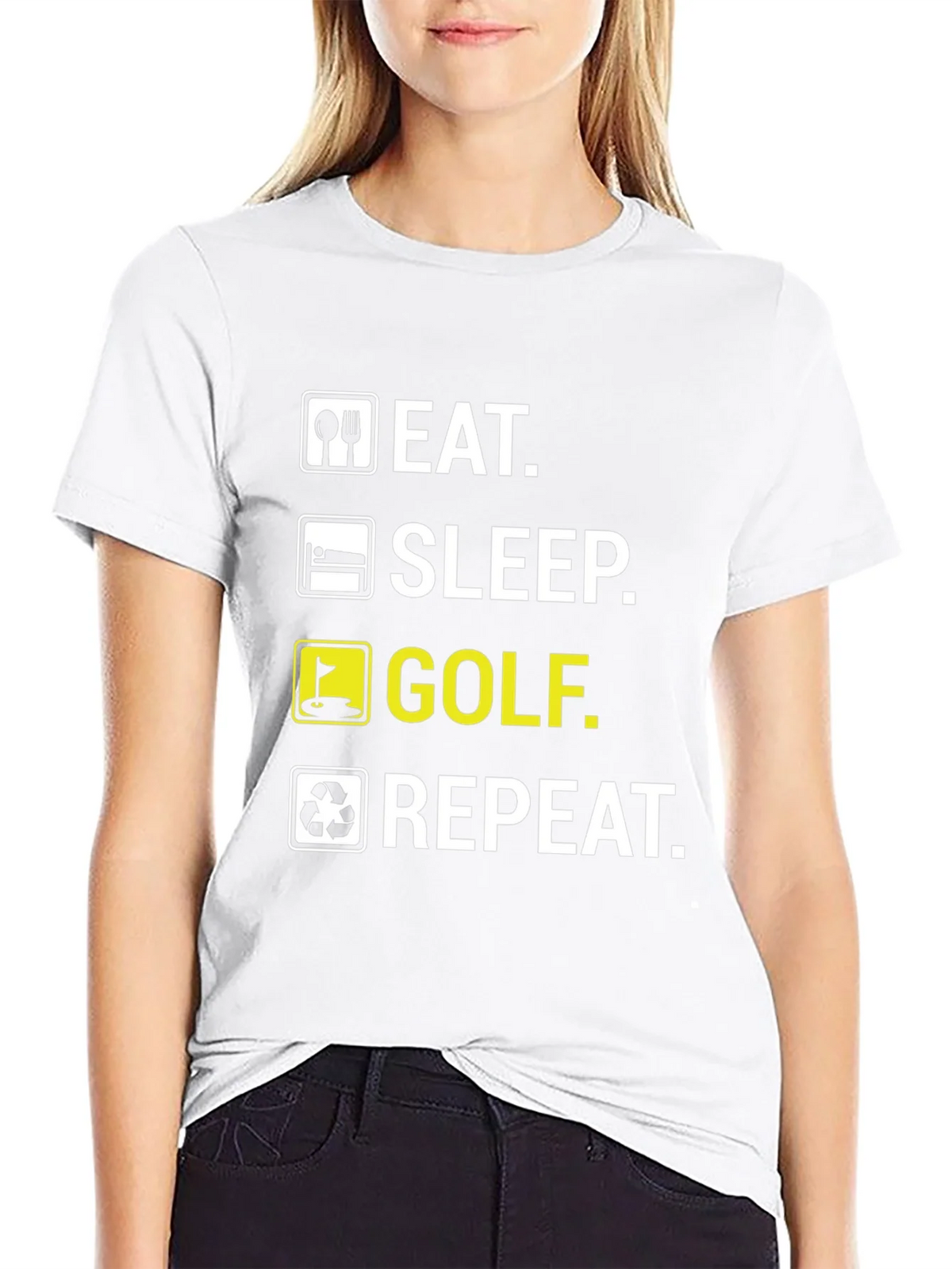Eat Sleep Golf Repeat Funny T-Shirt product image 8
