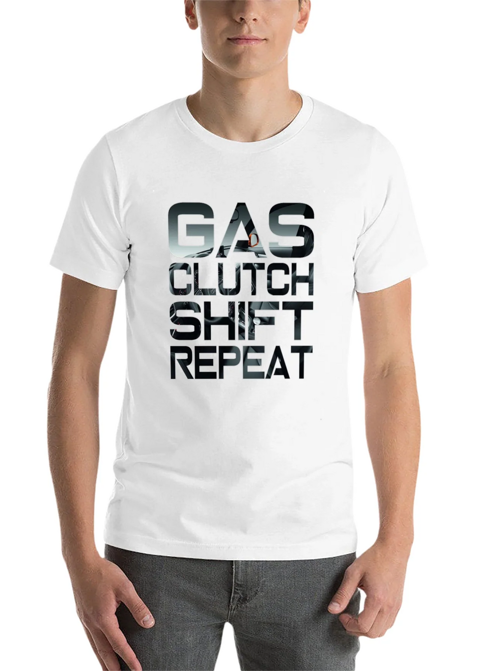 Gas Clutch Shift Repeat Black Graphic Tee product image 10