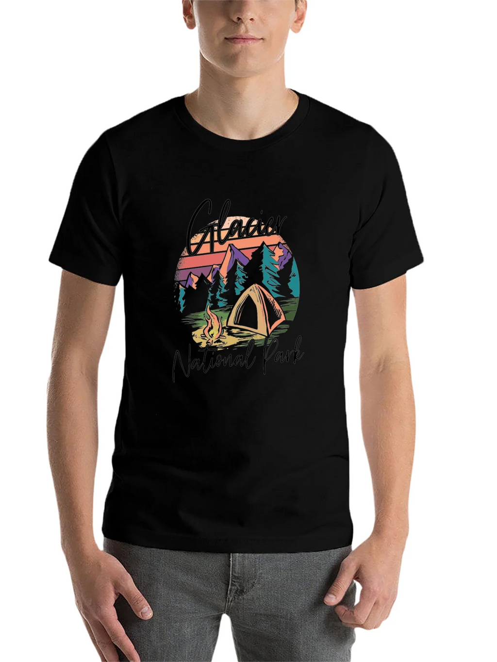 Glacier National Park Camping Graphic Tee product image 4