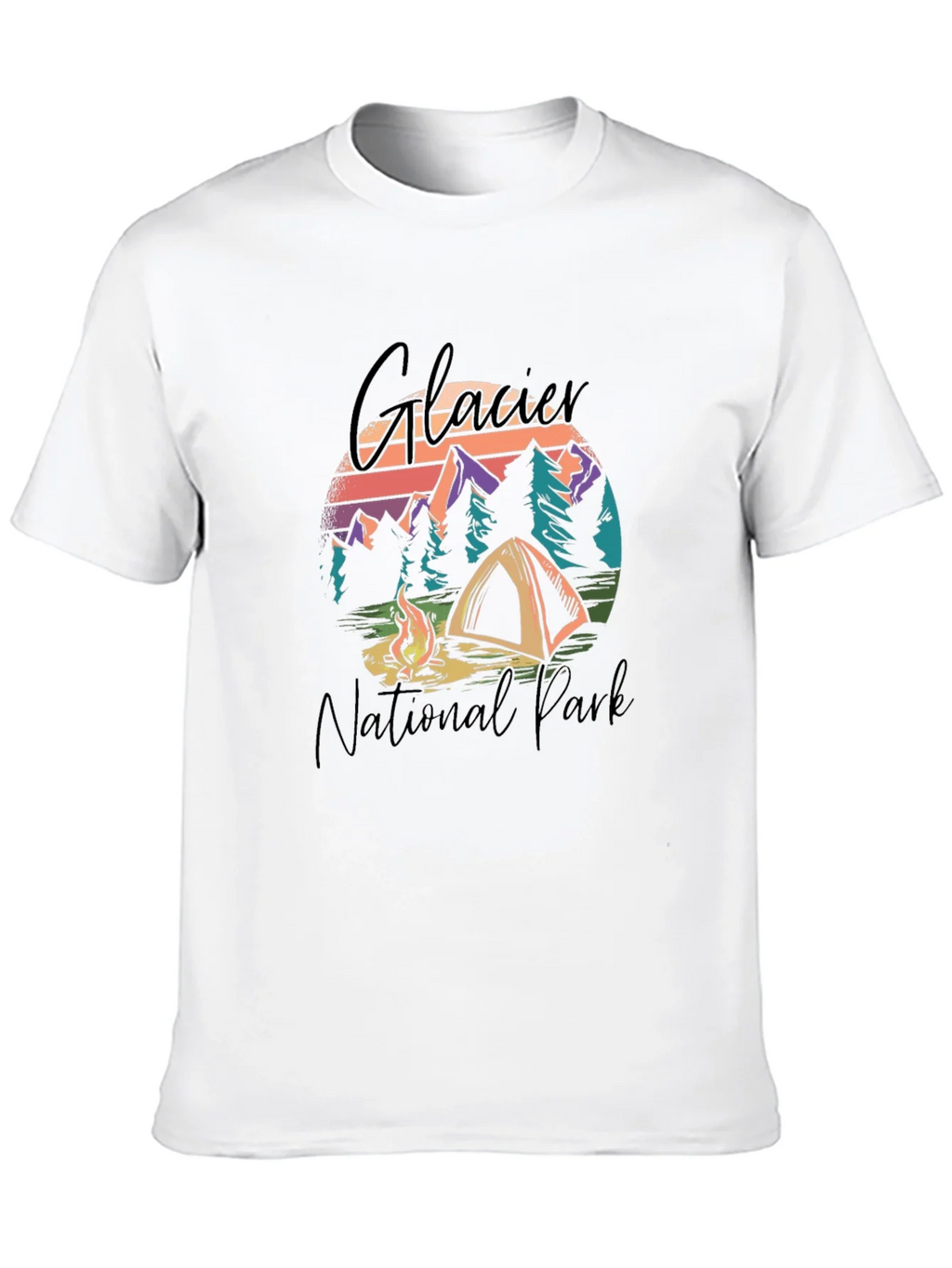 Glacier National Park Camping Graphic Tee product image 9