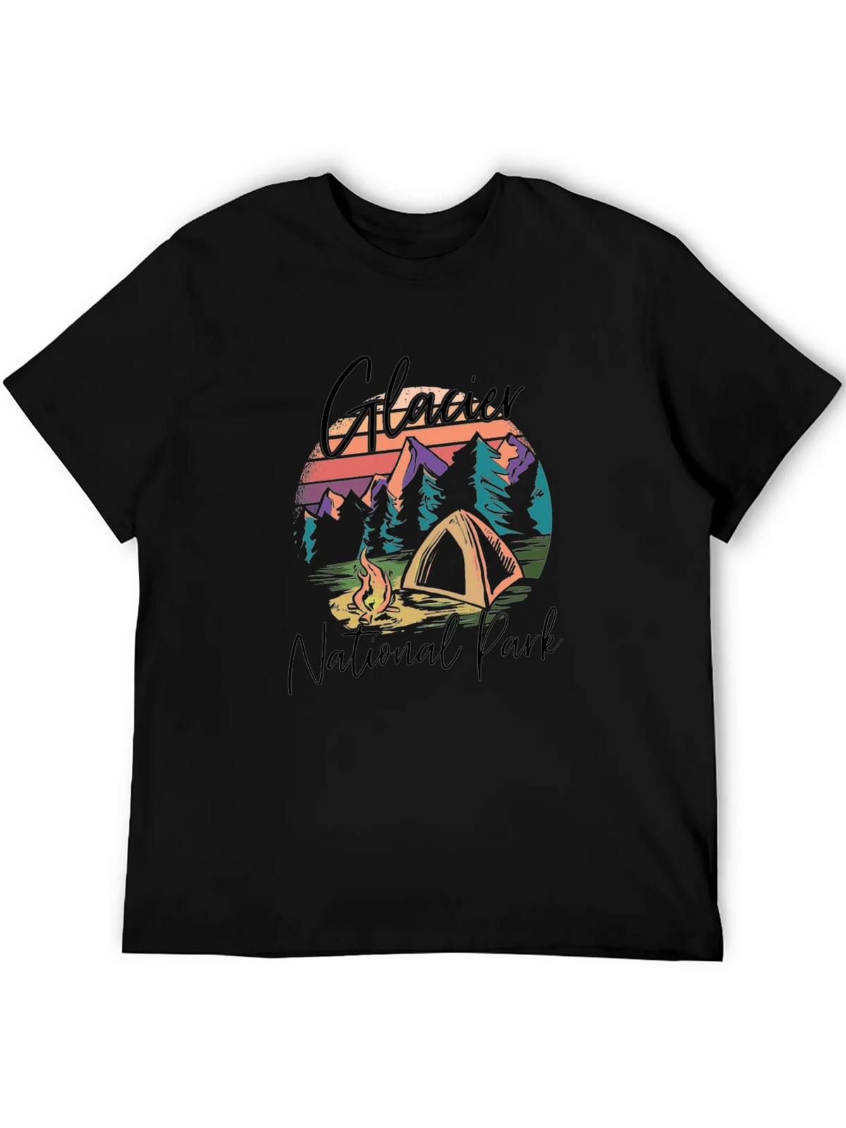 Glacier National Park Camping Graphic Tee product image 5
