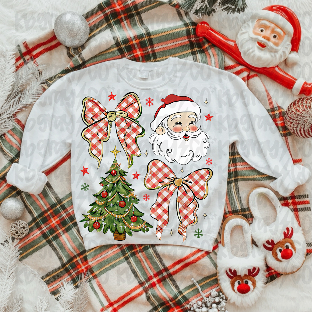Santa Bows - infant toddler and youth