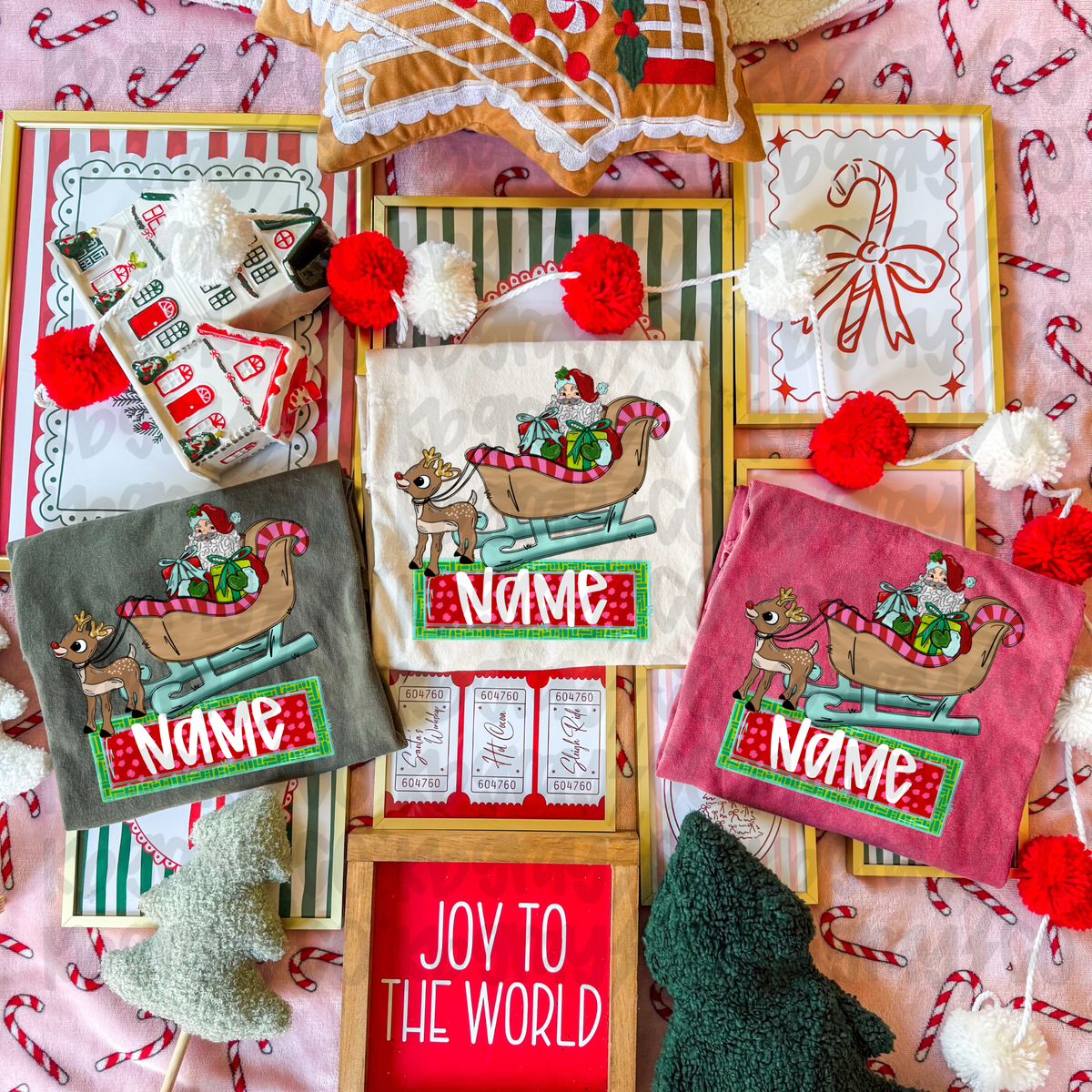 Custom Name Christmas - infant toddler and youth