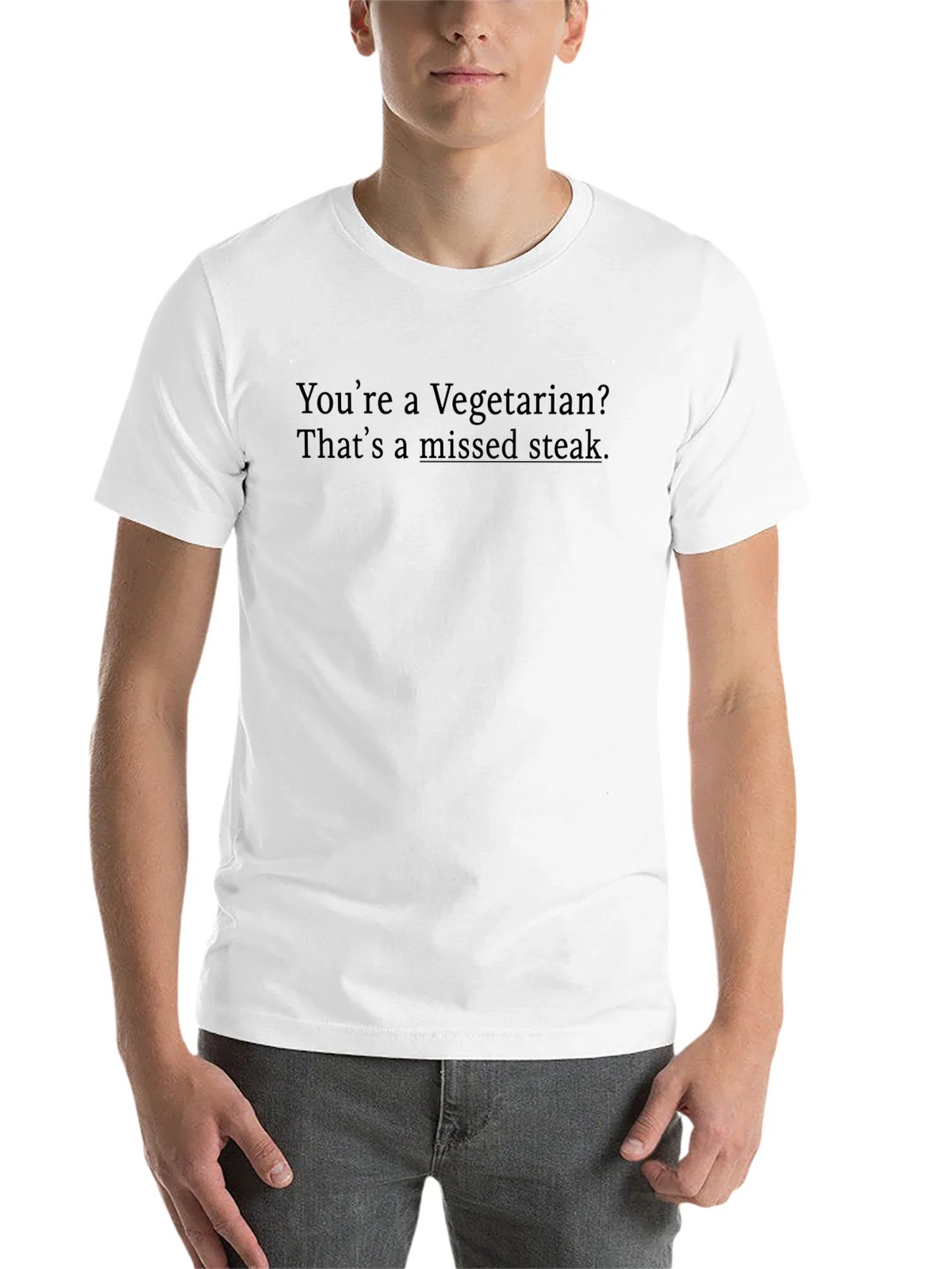 Vegetarian Missed Steak T-Shirt Funny Gift product image 10