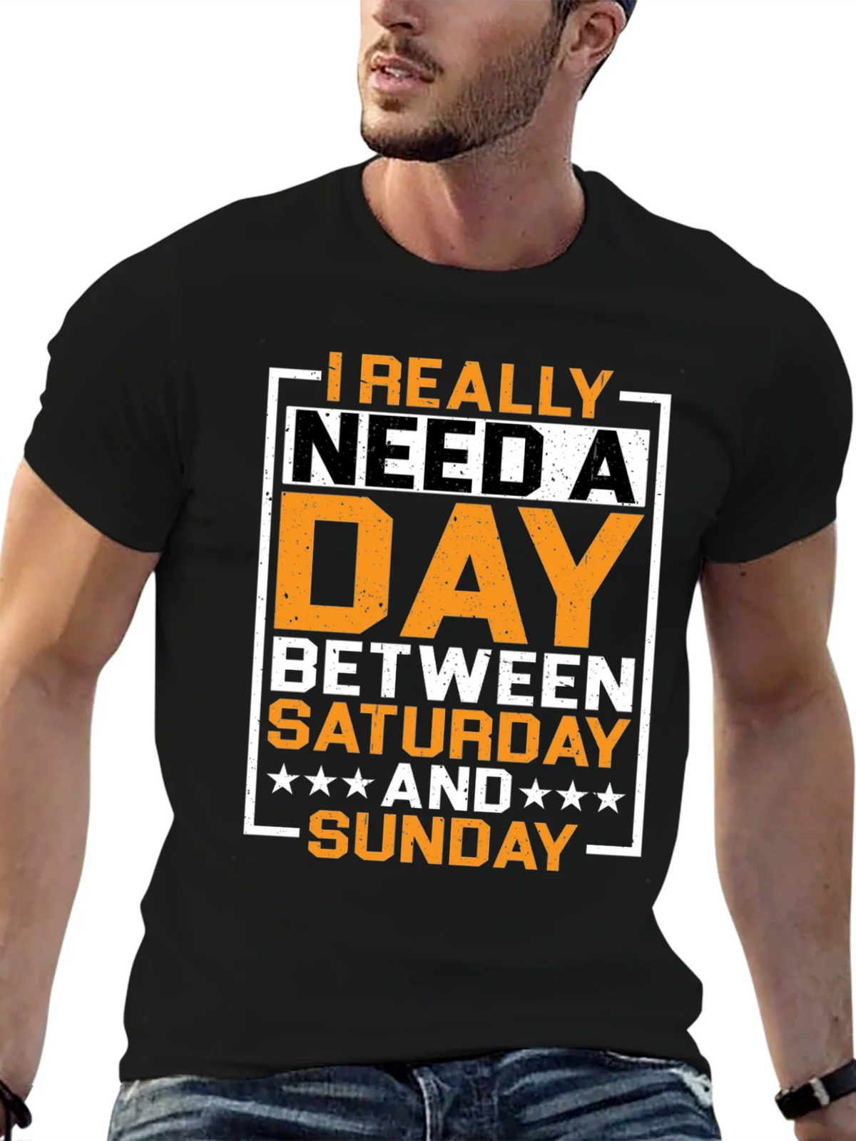 Funny Day Between Saturday and Sunday Graphic T-Shirt product image 6