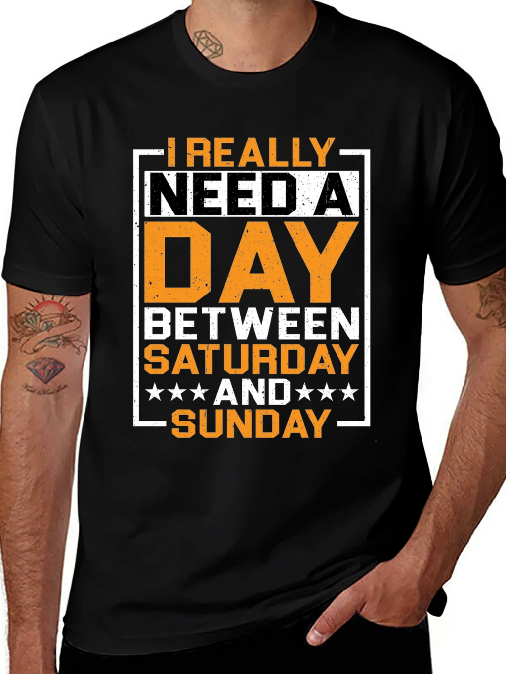 Funny Day Between Saturday and Sunday Graphic T-Shirt product image 1