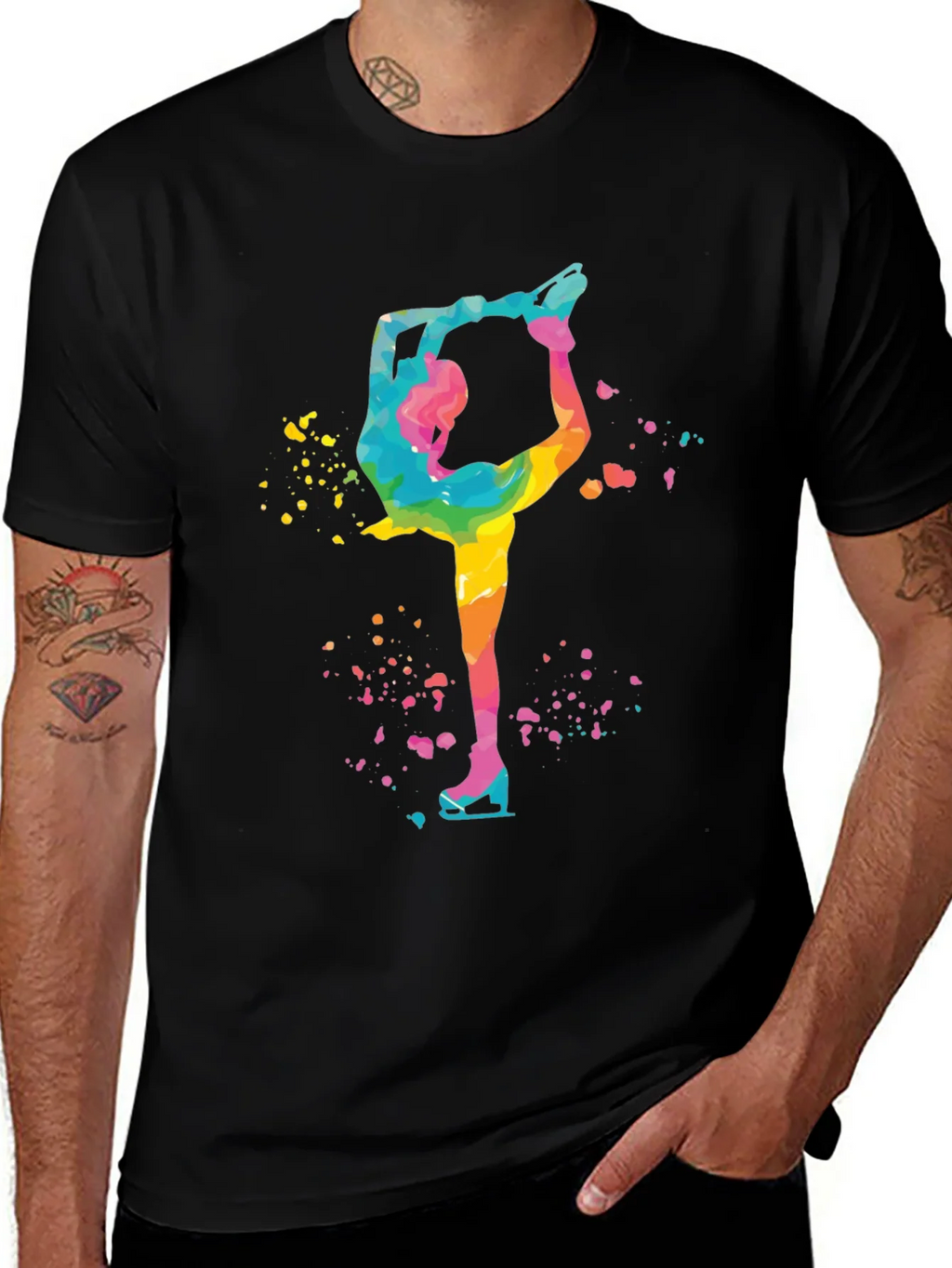 Figure Skating Colorful T-Shirt product image 1