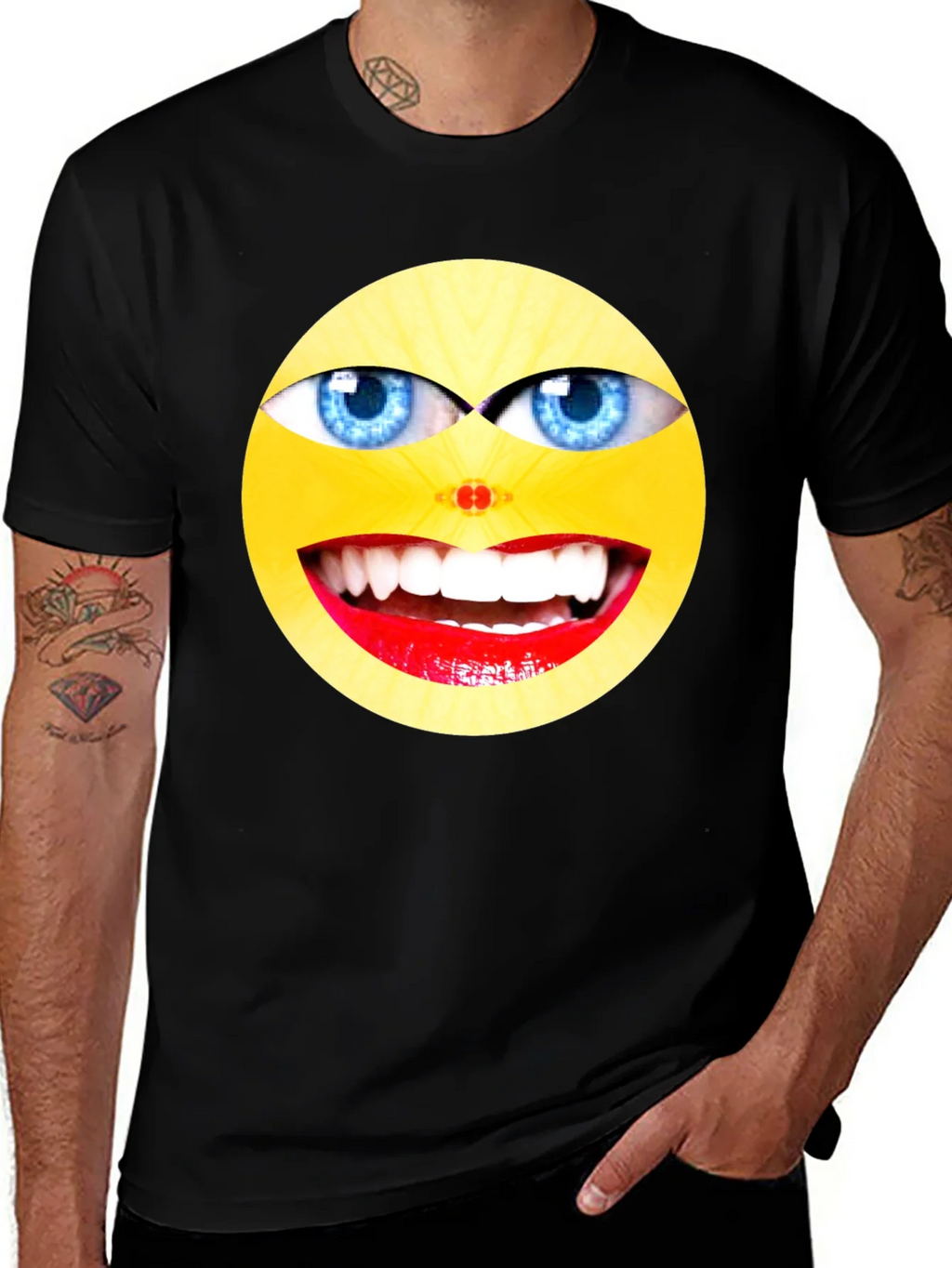 Crazy Smiley Face Graphic Tee product image 1