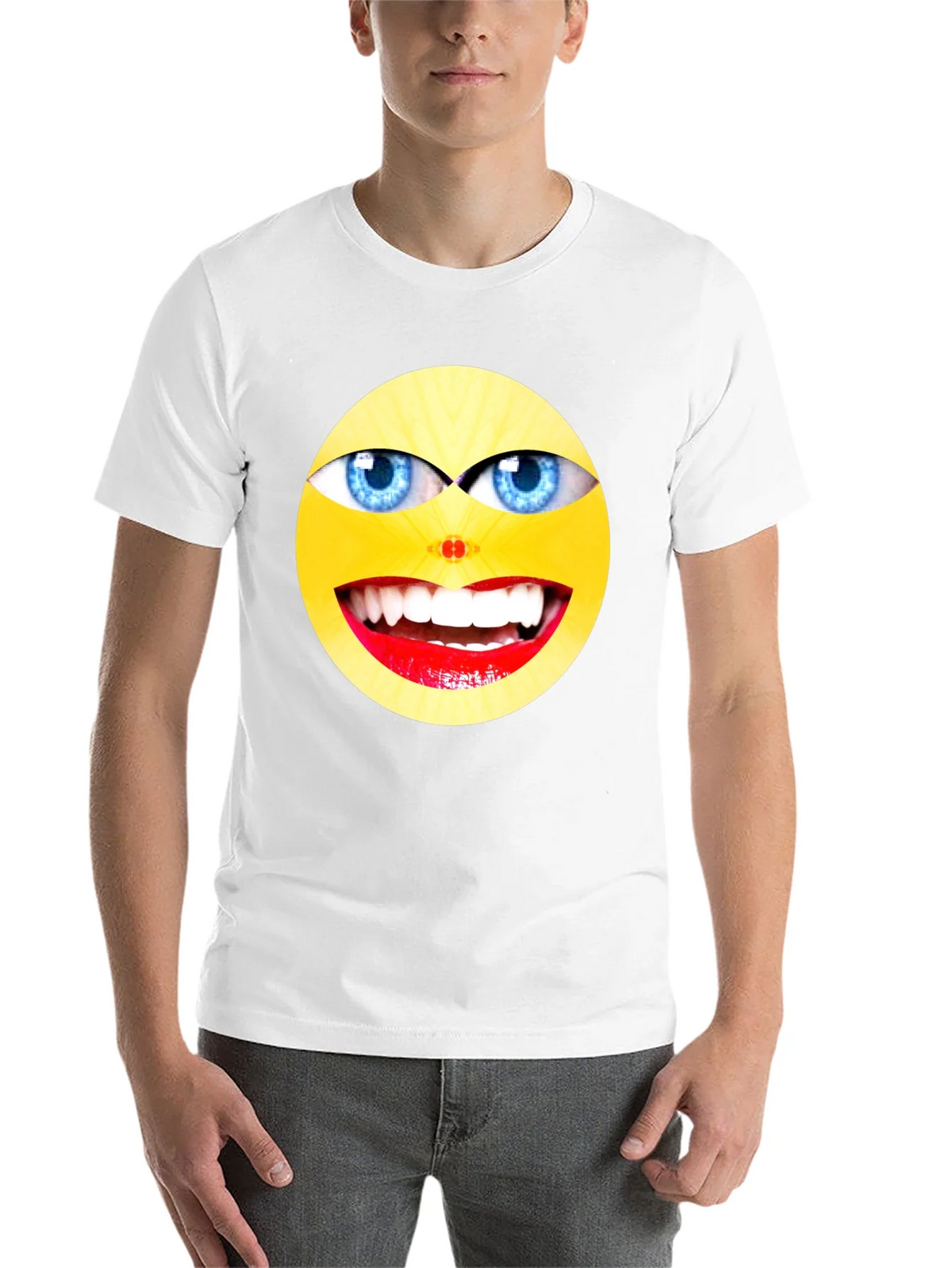 Crazy Smiley Face Graphic Tee product image 10