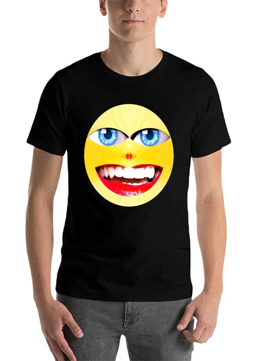 Crazy Smiley Face Graphic Tee product image 4