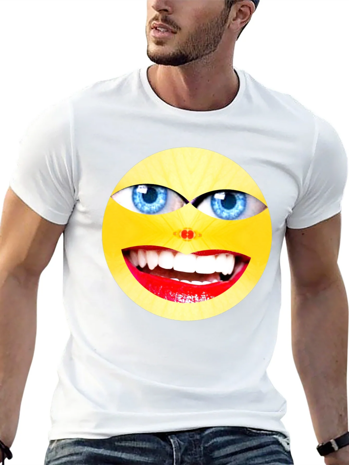 Crazy Smiley Face Graphic Tee product image 12