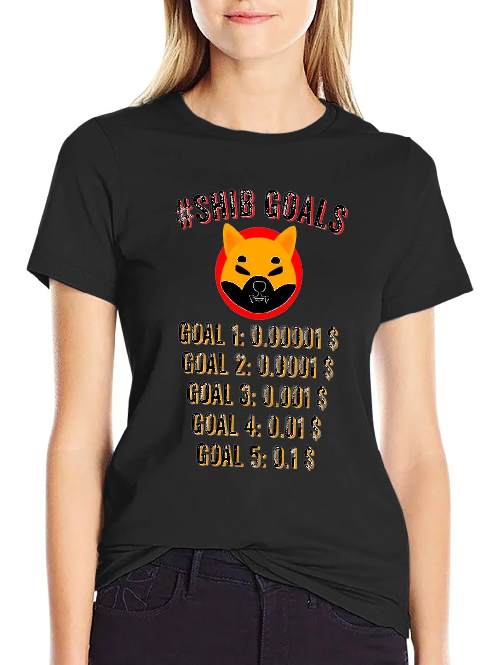Shiba Inu Crypto Goals T-Shirt product image 1