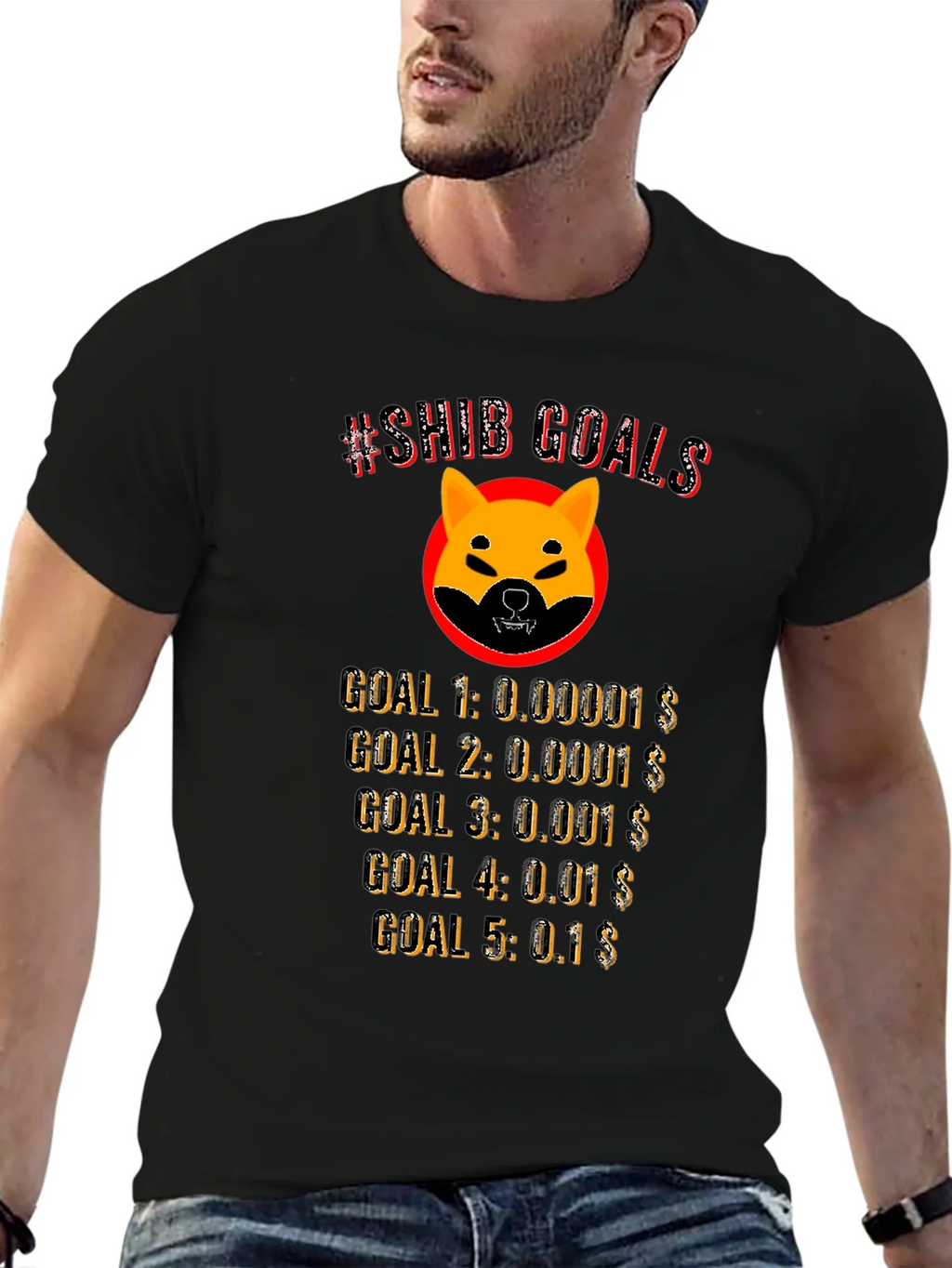 Shiba Inu Crypto Goals T-Shirt product image 4