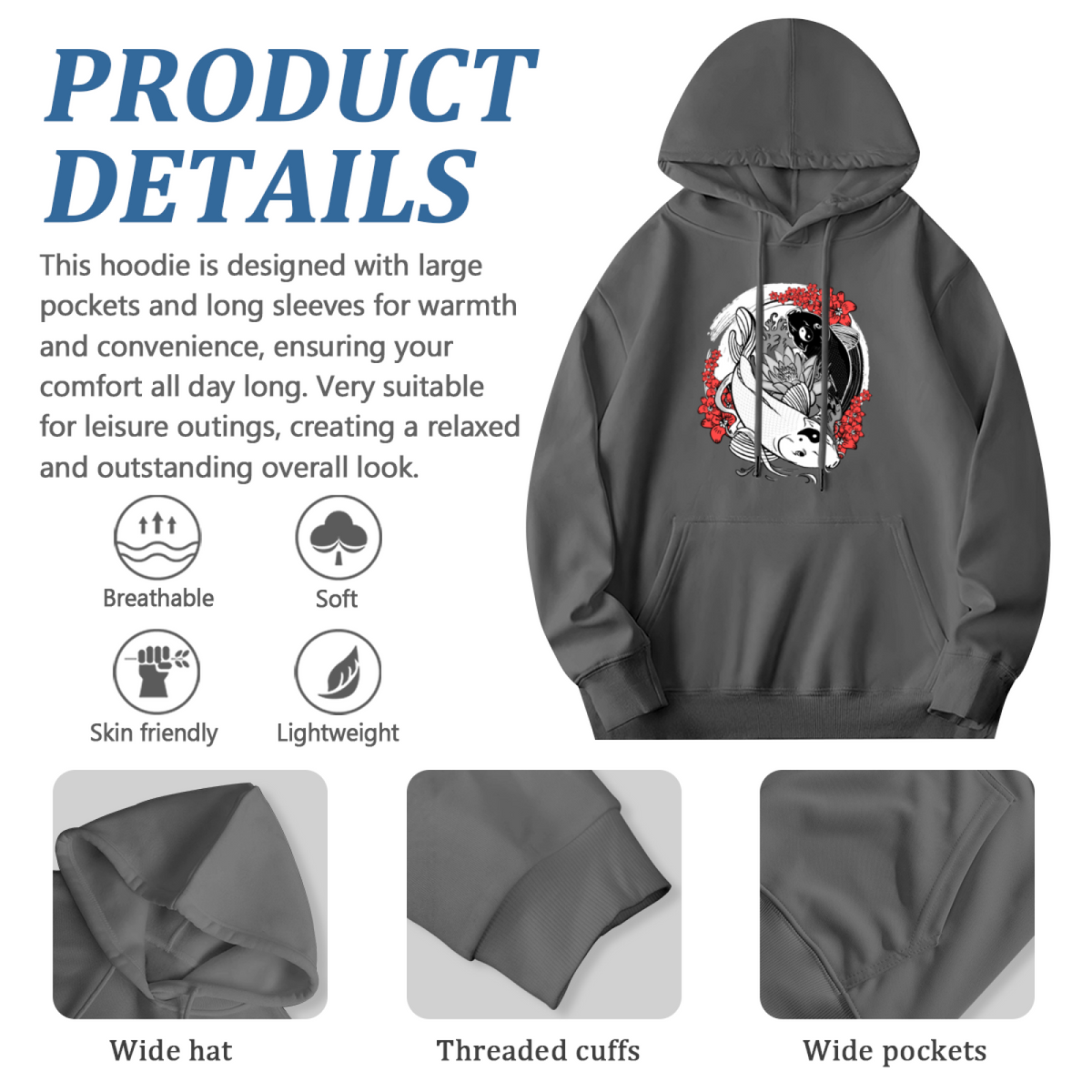 Urban Streetwear Hoodie - Bold Graphic Design Sweatshirt product image 6