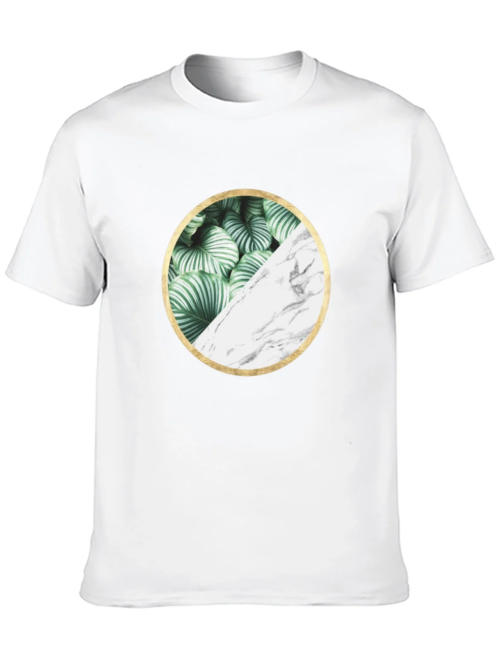 Nature Marble Circle Graphic Black Tee product image 9